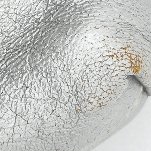 Italian Leather Lt Gray Lucite Clutch Purse Handbag Vintage - Picture 13 of 16